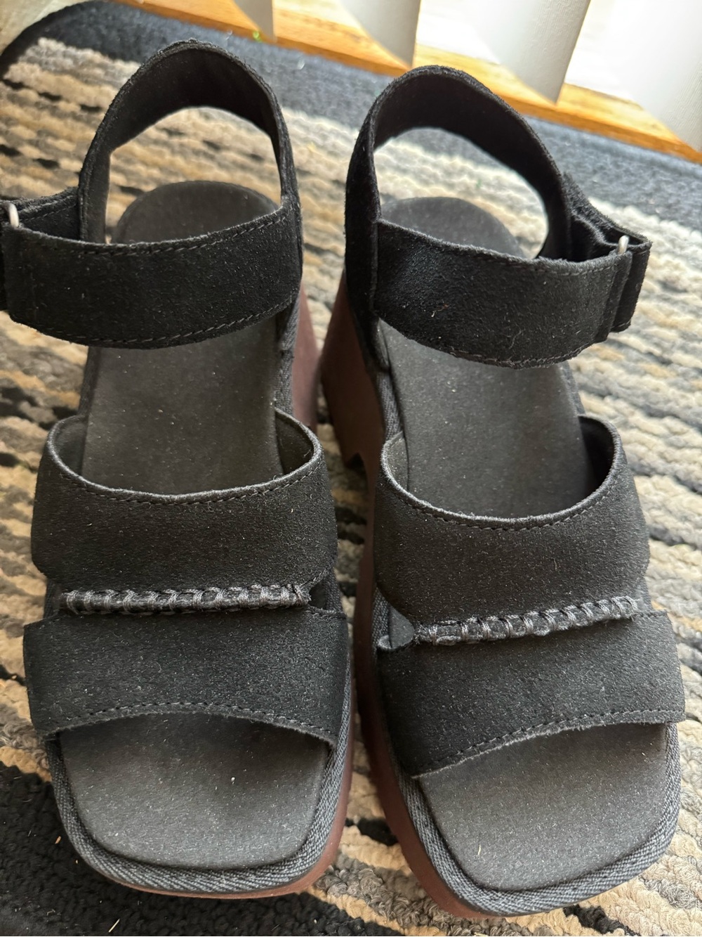 UGG New Heights Ankle Strap Heeled Platform Sandals - Picture 12 of 12